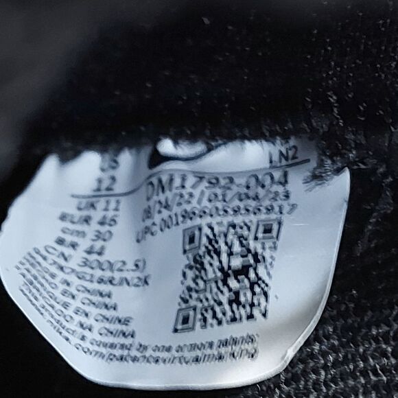 Nike Alpha Menace Elite 3 Football Cleats Black Grey DM1792-004 Men's Size 12 - Picture 7 of 7